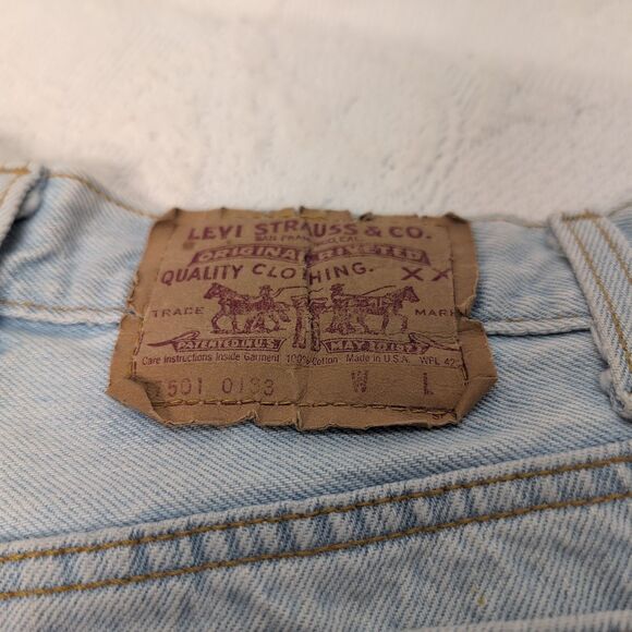 Levis 501 Vintage USA Womens 13 High Waisted Button Fly Denim 17501-0133 Jeans - Picture 5 of 14